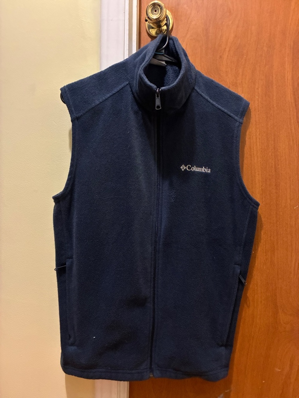 Columbia Dark Blue Full-Zip Fleece Vest